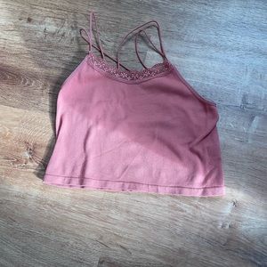 Aeropostale Lace Crop Tank Top